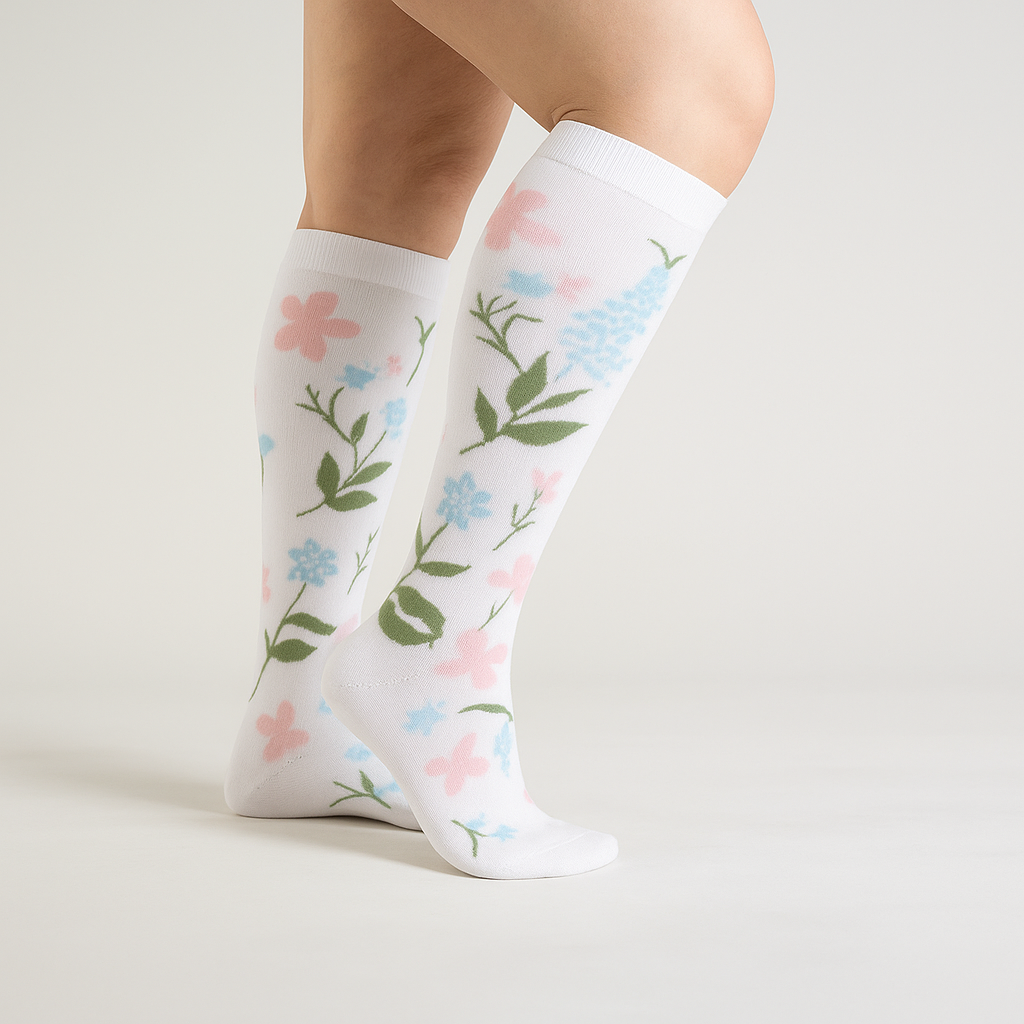 Compression Socks Flowers 6-Pack