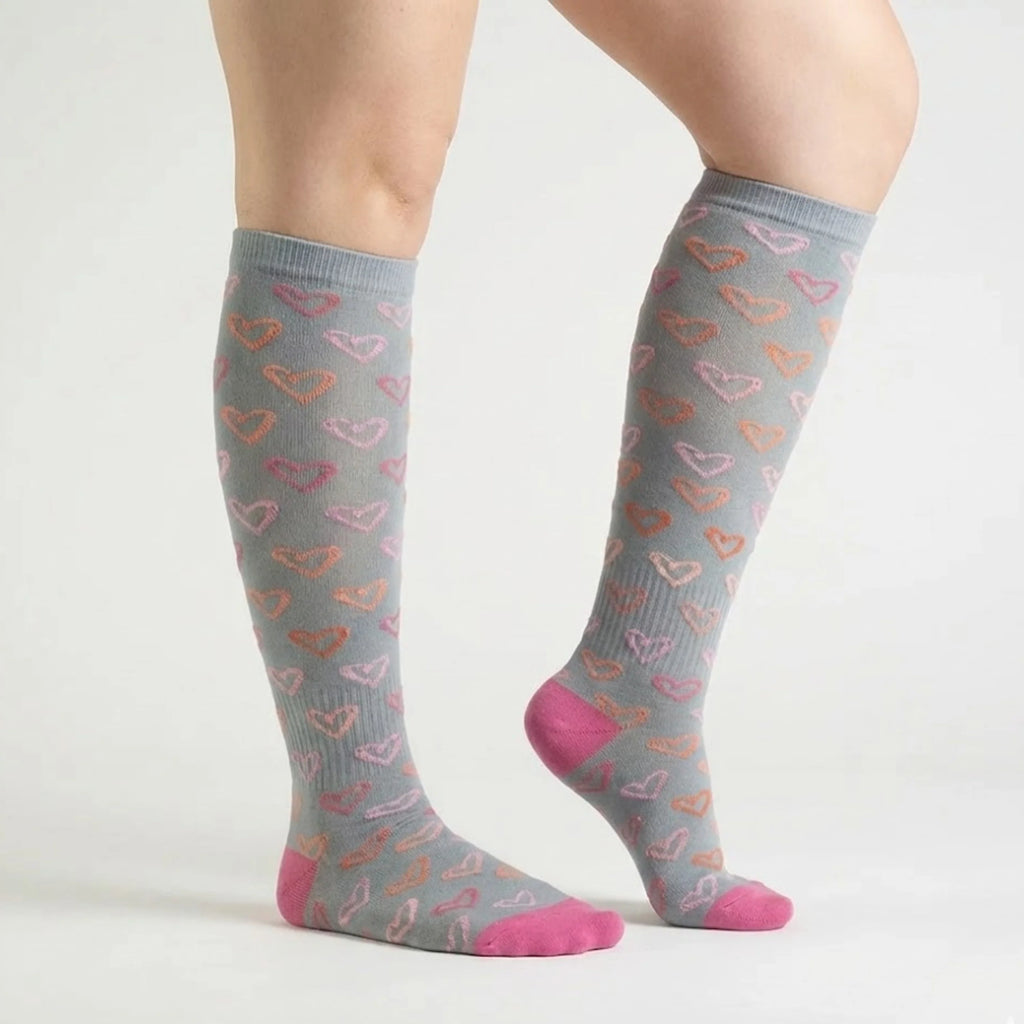 Small Hearts Compression Socks