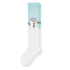 White Snowman Compression Socks