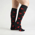 Red Hearts Compression Socks