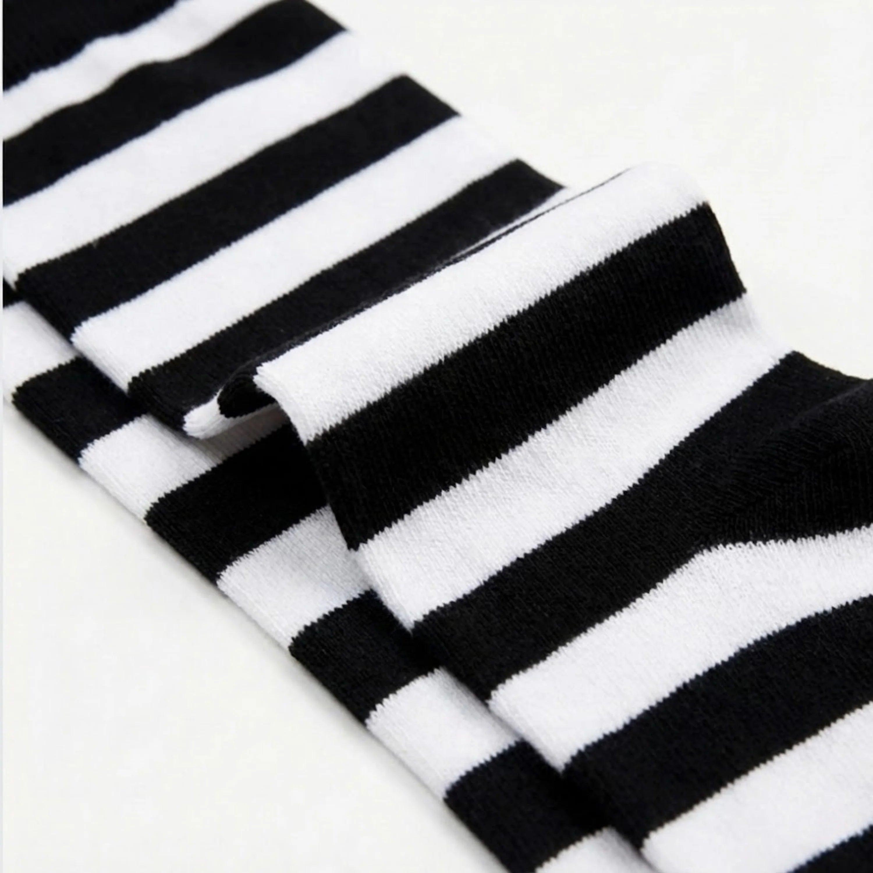 Black White Stripes Compression Socks