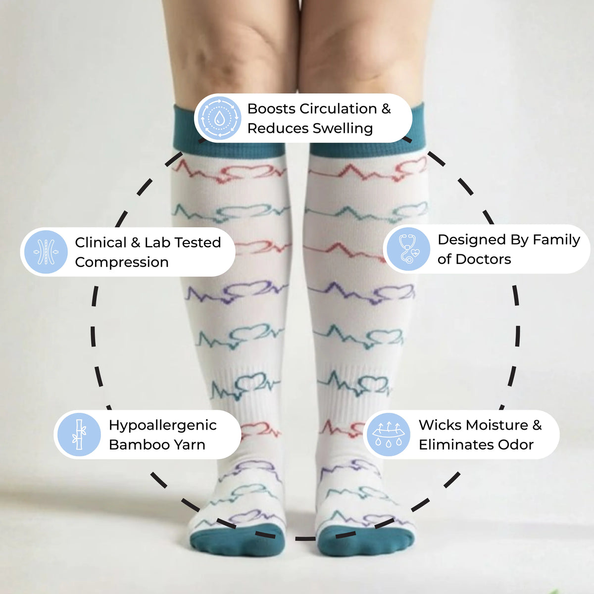 Heartbeat Compression Socks