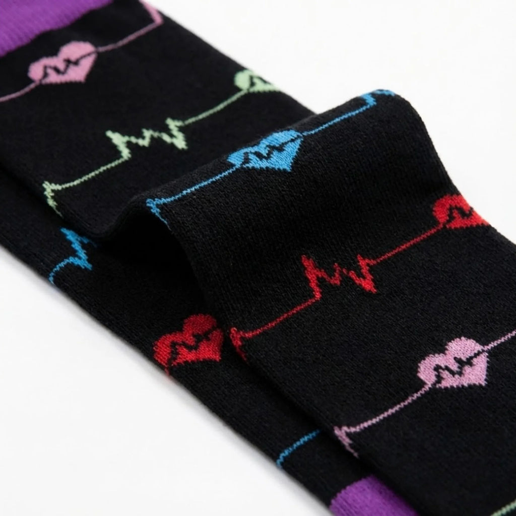 Heartbeat Compression Socks black