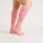 Pink Petite Flowers Compression Socks