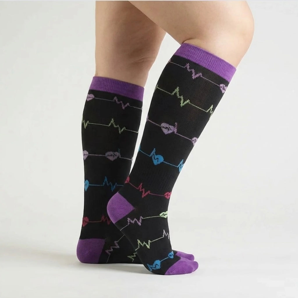 Heartbeat Compression Socks black