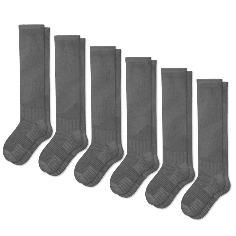 Compression Socks Grey 6-Pack