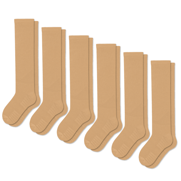 Compression Socks Beige 6-Pack