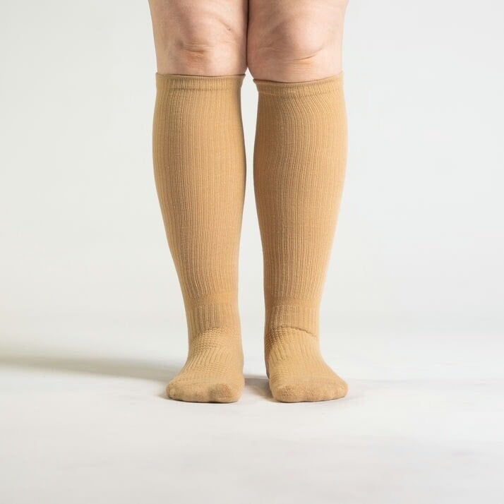 Beige Compression Socks